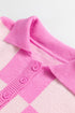 'Galena' Pink Checkered Sweater - Celes Fashion